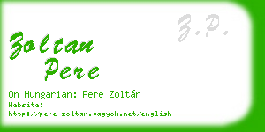 zoltan pere business card